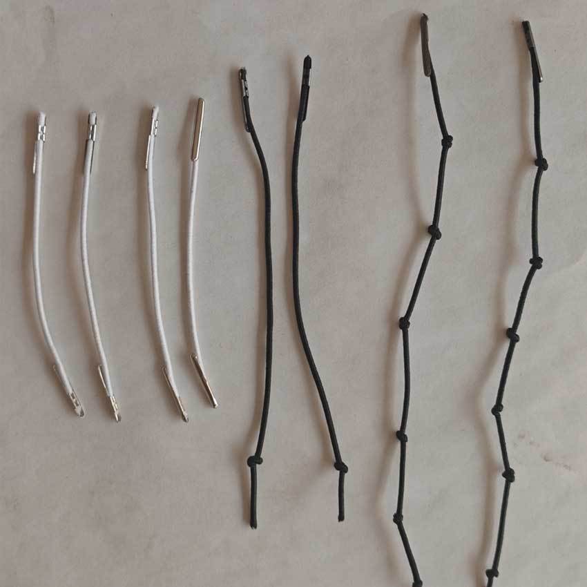 弹力线松紧穿绳线扣戒指扣吊牌扣固定吊粒挂绳饰品配件金属扣