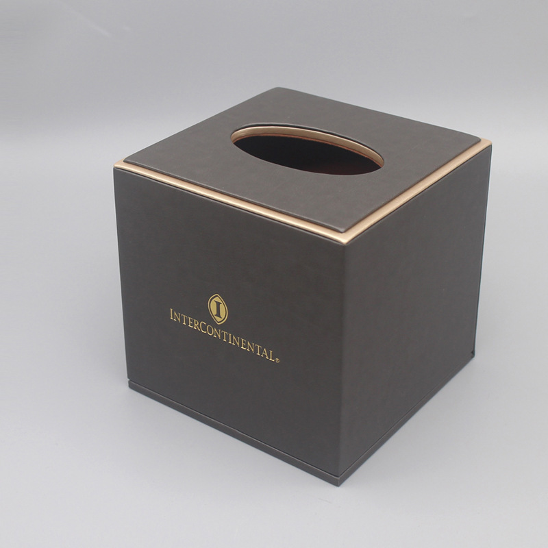 Caja de almacenamiento de hoteles Caja de artículos de cuero de alto nivel Guía de servicio de habitaciones Clip de notas Base de control remoto Kit de residencia