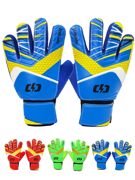 Cross-Border In-Stock Children's Soccer Goalkeeper Gloves with Finger Protection and Thickened Latex for Primary and Secondary School Students Training