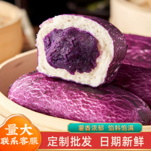 紫薯包早餐包子半成品方便营养儿童学生速食杂粮包子馒头现做批发