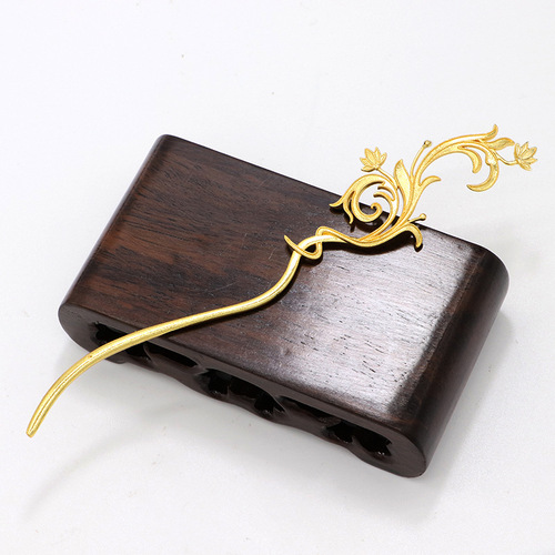 Hairpin antique gold-plated retro palace hair accessories hairpin hairpin step rocking cloud hairpin Hanfu Hanfu light luxury ethnic style