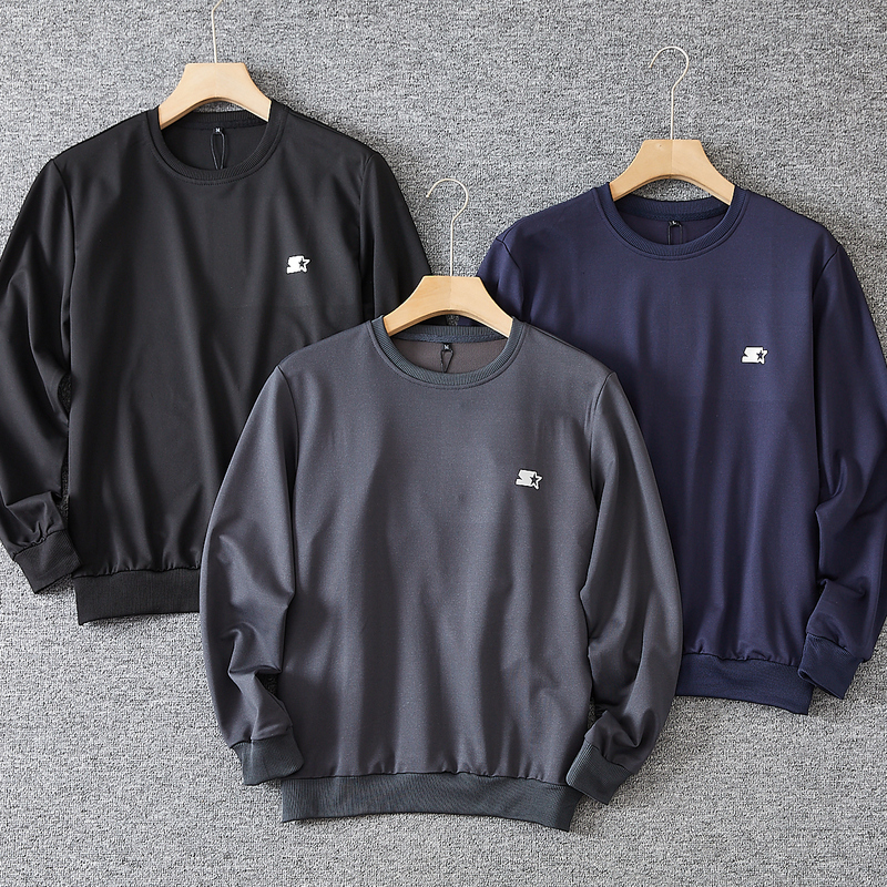 Japanese Designer Style! Breathable, Moisture-Wicking! Autumn Men's Sports Quick-Dry Crewneck Sweatshirt from Foreign Trade Surplus