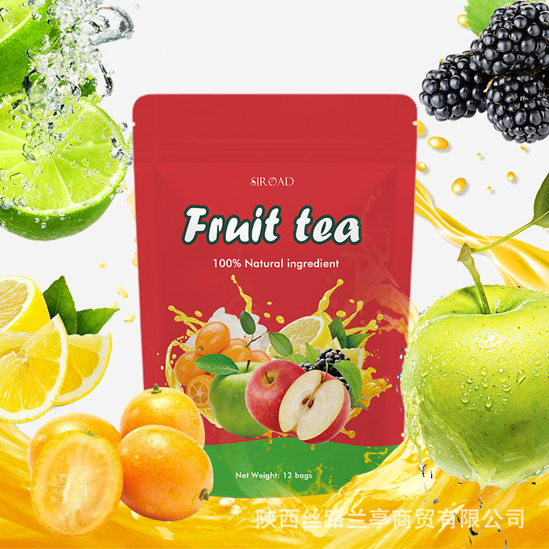 跨境批发苹果口味水果茶 新货冷泡果片 烘干水果茶冻干水果干花茶
