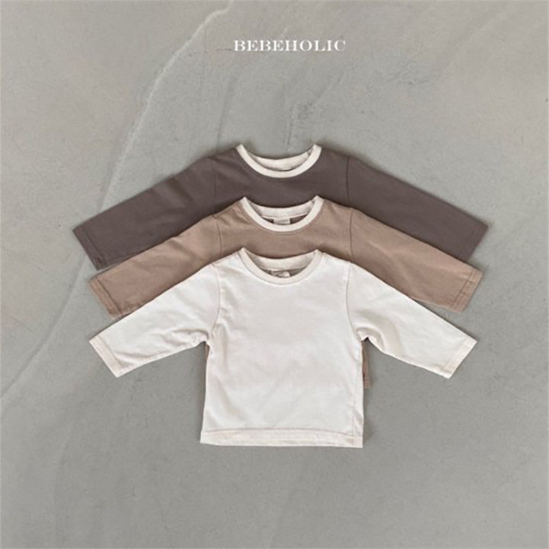 Baby bottoming shirt for girls, early spring clothing, Korean-style children's wear, spring long-sleeved T-shirt for babies, infant bottoming clothes for boys.