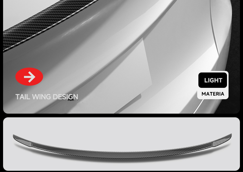 Carbon Fiber Rear Wing Is Suitable for the Modified Version of Tesla's New Model Y/3 Original High-Performance P Version Body Kit