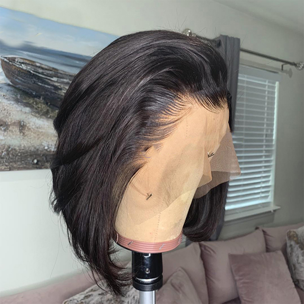 layered bob wig human hair lac