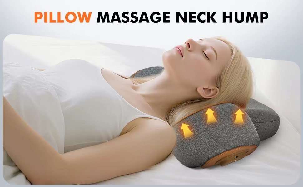 Cervical pillow with heating and massage function