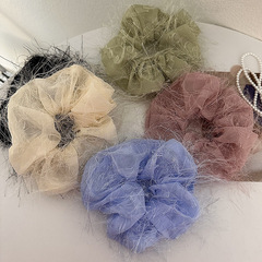 氛圍感美女~超仙亮絲飄逸發圈網紗大腸圈頭繩扎發發繩丸子頭髮飾