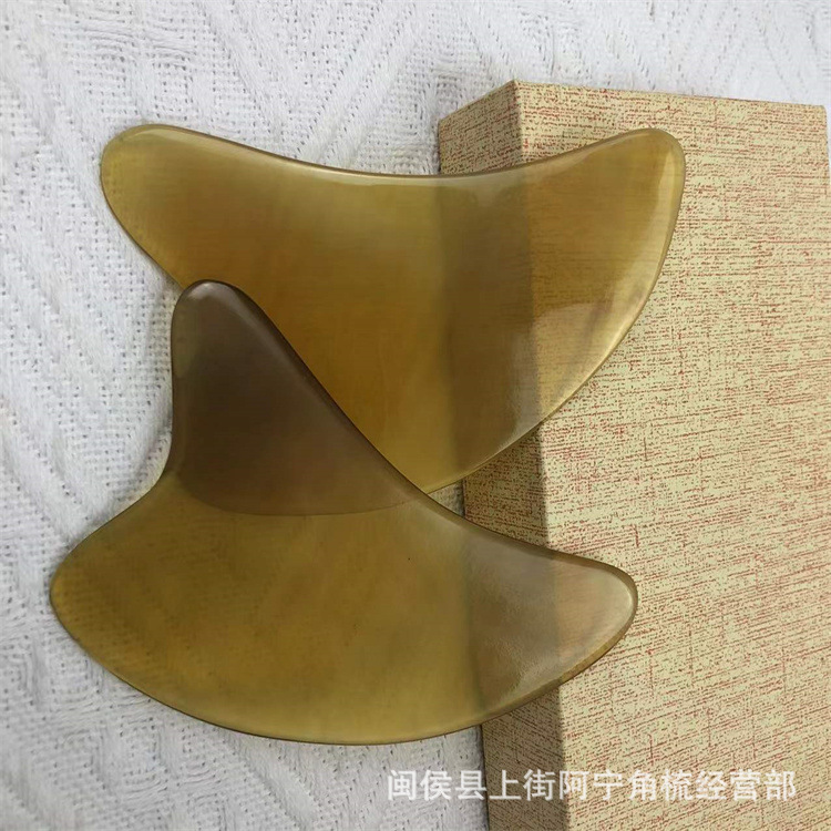 Horn Gua Sha Board Dolphin Shape Scraping Massage Tool 9.5 x 5.5 cm for Meridian Care and Facial Beauty overview