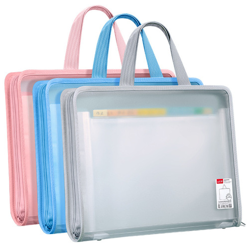 Huajie factory wholesale plastic large capacity backpack transparent document bag student backpack exam paper storage bag