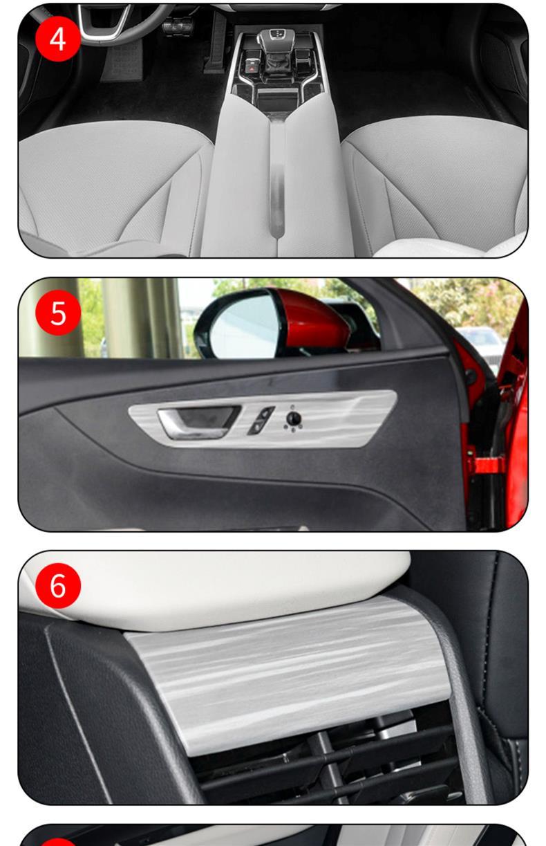 22-25 Hongqi Eqm5 Screen Center Console Gear Interior Car Sticker Modified Special Paint with Tpu Protective Film