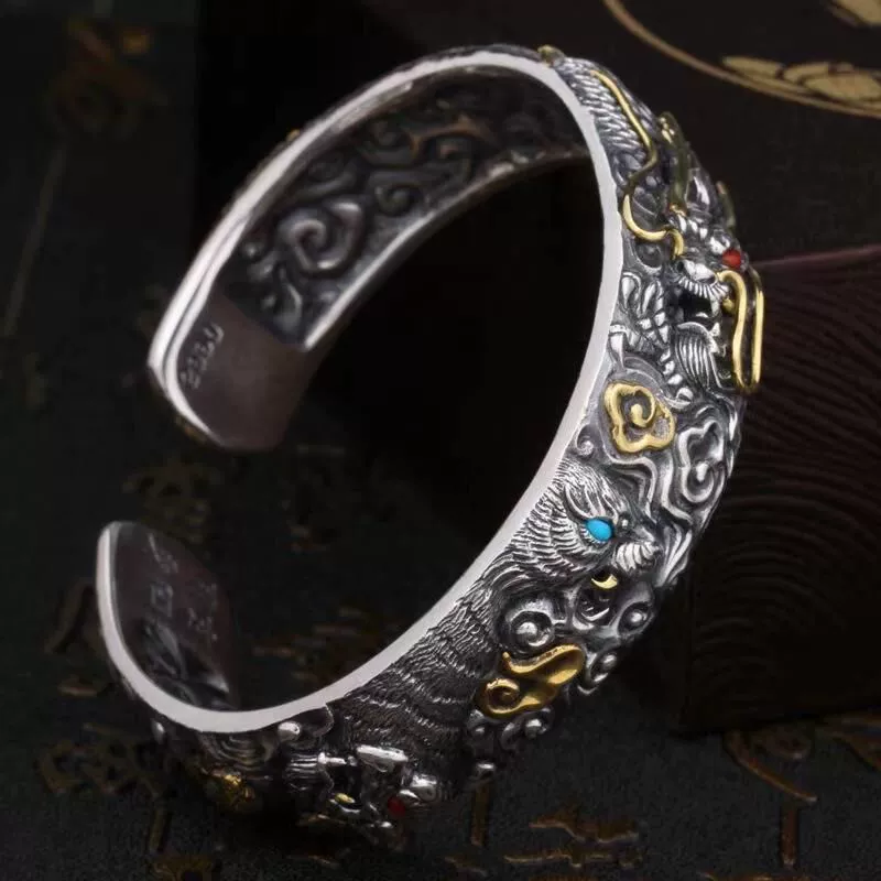 Ретро nación, Сюаньин Четыре Слон bracelets владетельный Зеленый дракон Белый тигр Сюцзю персонализированный атмосферный браслет