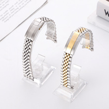 厂家不锈钢五珠可调节适用苹果手表带 智能手表带实心金属表带