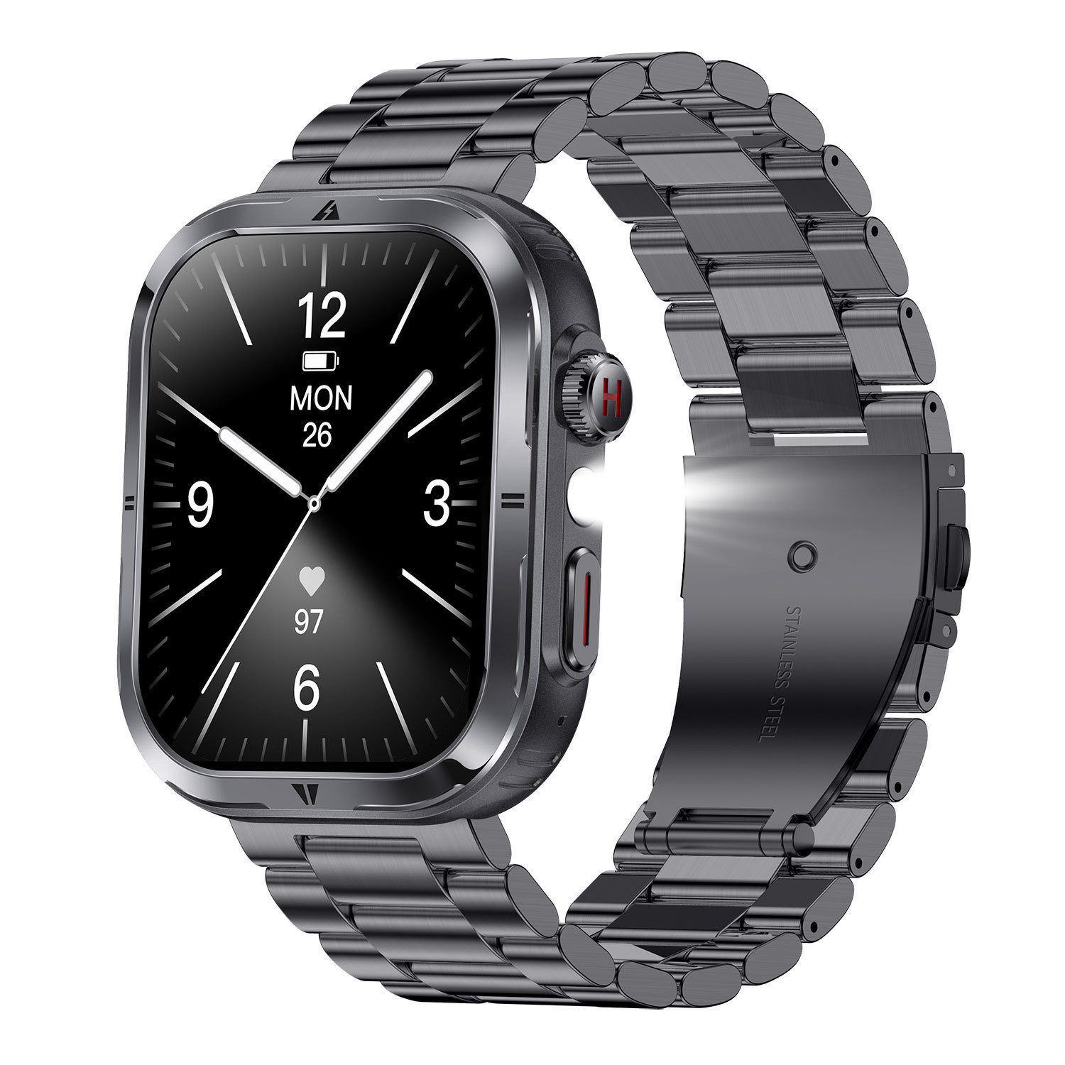 跨境爆款MK86智能手表蓝牙通话LED灯户外军事风防水运动 GloryFit