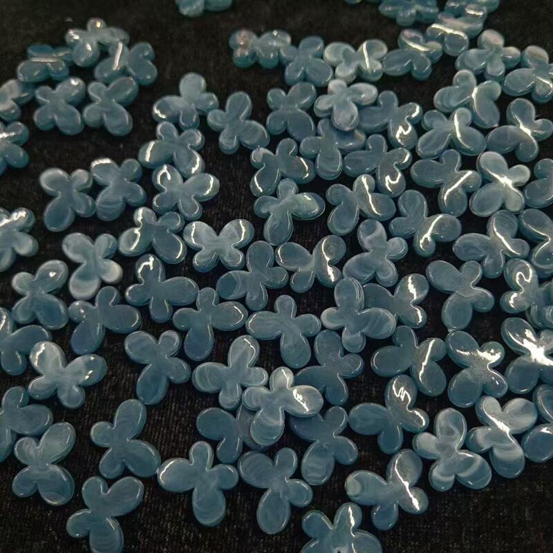 New Summer Sizzy Butterfly High Permeation Through Hole DIY Design Material Earrings Hair Card Bracelet Mobile Phone Case Glue Dropping Matching