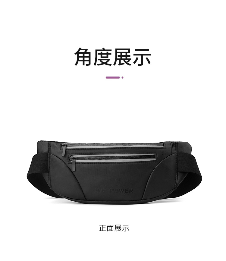 WEPOWER's new casual outdoor waist bag, sports phone, running bag, fitness, waterproof pu waist bag for both men and women undefined