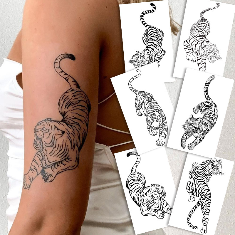 Dark Style Domineering Tiger Cross Crown Wings Series Tattoo Stickers for Men, Hot Girl Cross-Border New Product Dark Style Domineering Tiger Cross Crown Wings Series Tattoo Stickers for Men, Hot Girl Cross-Border New Product