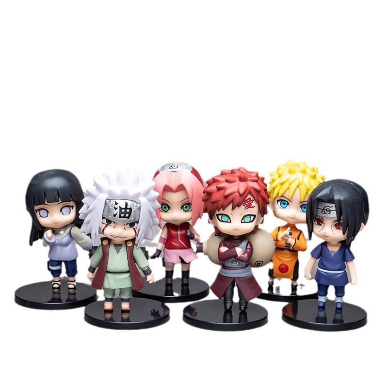 第二世代 6種類 NARUTO アニメ 日向ヒナタ ナルト 木の葉忍者 アナハイト Qバージョン 粘土フィギュア|undefined