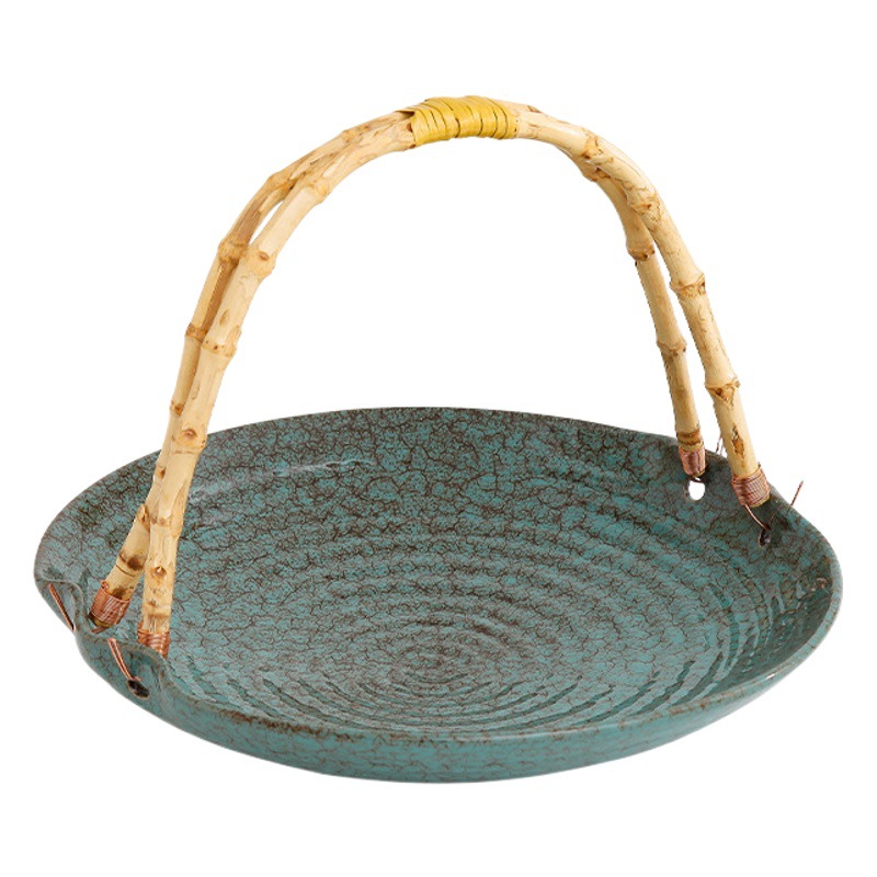 INS creativo japonés tazón de cerámica hogar plato ensalada tazón restaurante plato occidental retro personalizado horno vajilla