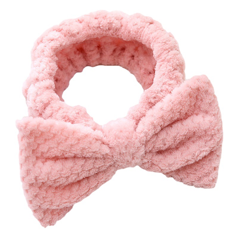 Amazon transfronteriza piña Plaid banda de pelo cara lavado maquillaje banda de pelo de las mujeres de terciopelo de coral absorbente arco diadema