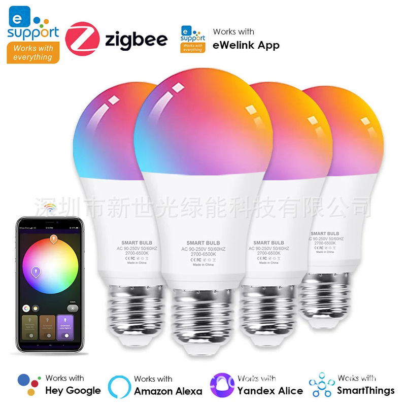 Available smart easy micro-link zigbee bulb alexa Google home voice control app wifi smart light