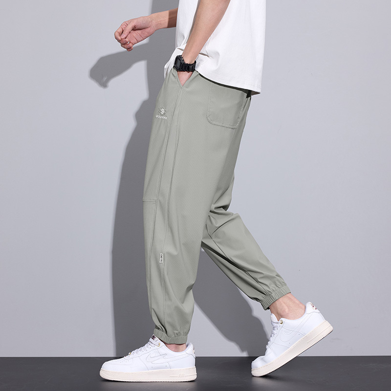 A generation of men's pants summer thin daily basic cool elastic Joker commuter leisure sports pants toe