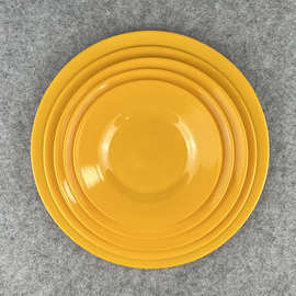 密胺餐具美耐皿塑料盘凉菜盘舞蹈道具盘纯白色彩色平盘圆盘子碟子