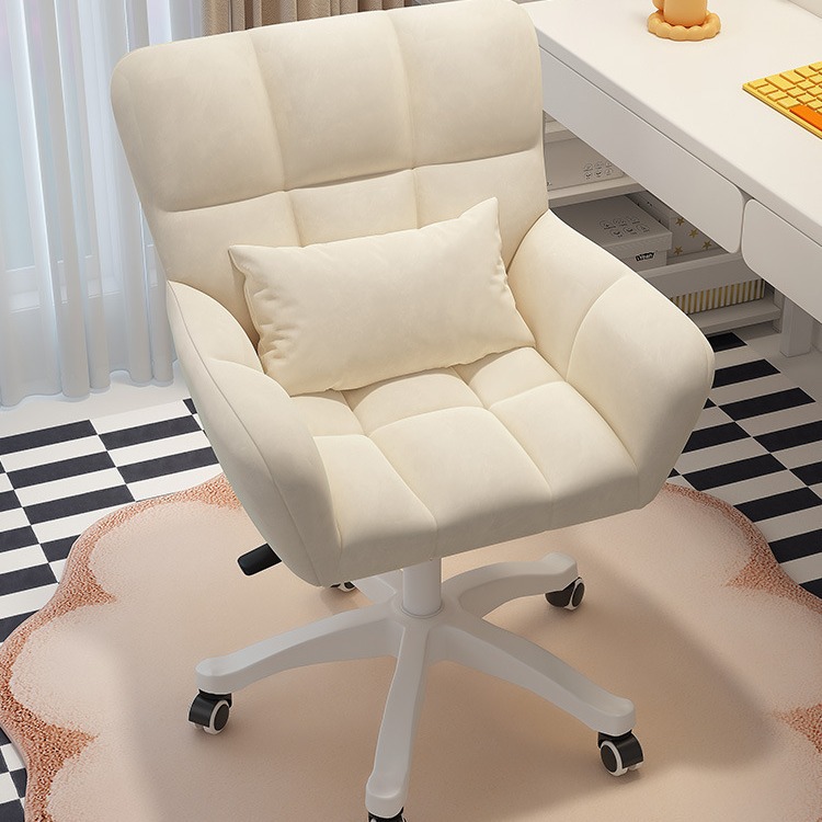 Silla de computadora para estudiantes universitarios de dormitorio, silla sedentaria cómoda, silla de estudio, silla de respaldo para niñas en casa, silla giratoria perezosa para dormitorio