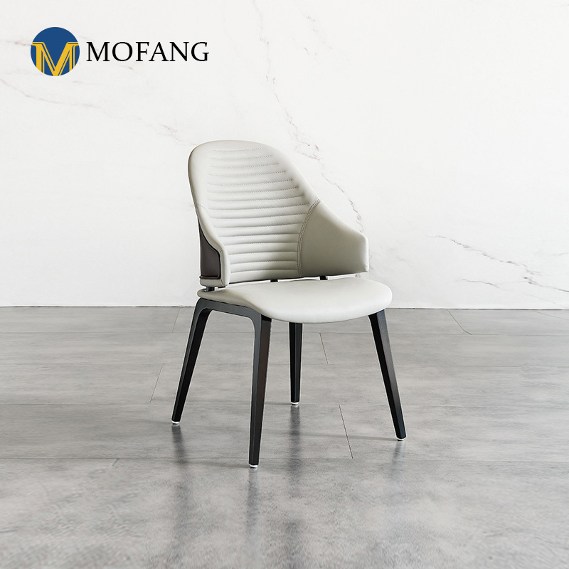 意式輕奢餐椅現代簡約家用靠背洽談書桌椅子北歐設計師高端實木椅