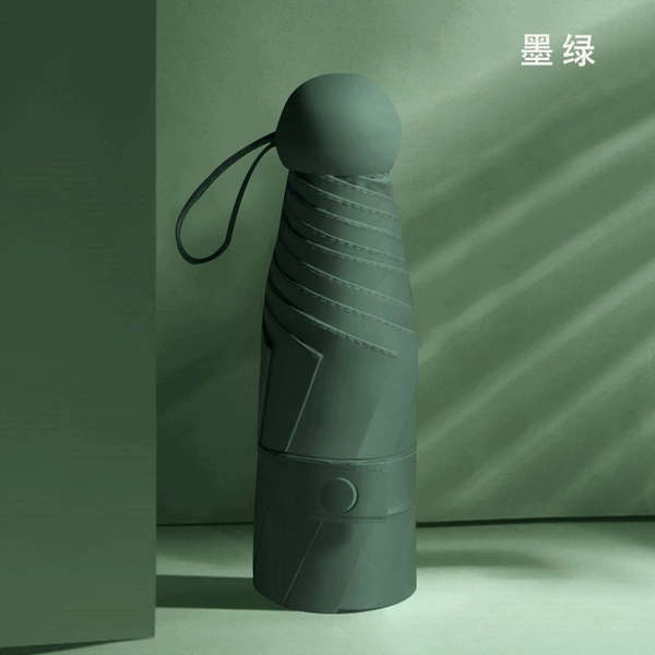 6 Bone Capsule Umbrella-Ink Green