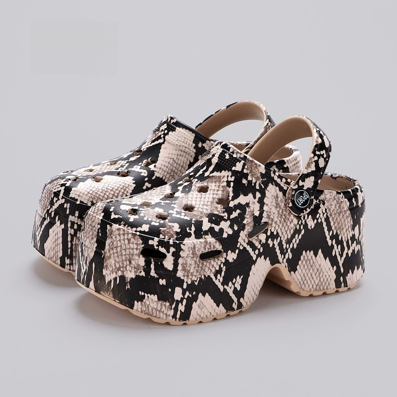 Thick-Soled Clogs 9 cm Platform, Women’s Spring–Summer Hollow-Toe Beach Casual Sandals
