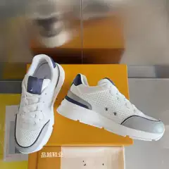2025 New Men's High-End Casual Shoes, Genuine Leather Fashion Sneakers, Breathable Dad Shoes