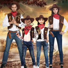 西部牛仔披风男孩写真影楼西部成人亲子表演COS套装狂欢夜默认项