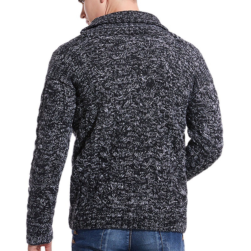 Herren New Twisted Collar Pullover Strickjacke Mode Lässiger Cardigan Mantel_voghion.com