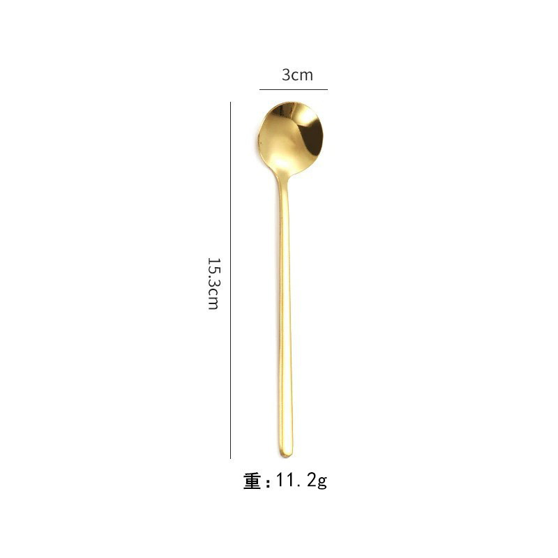 【15cm】작은 원형 스푼 골드백