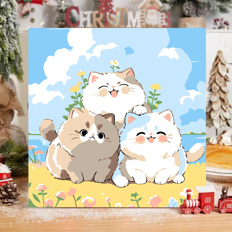 El niño prodigio de Nezha Naohai Diy pintura al óleo digital para colorear a mano Anime Ao Bing Nezha pintura al óleo pintura decorativa