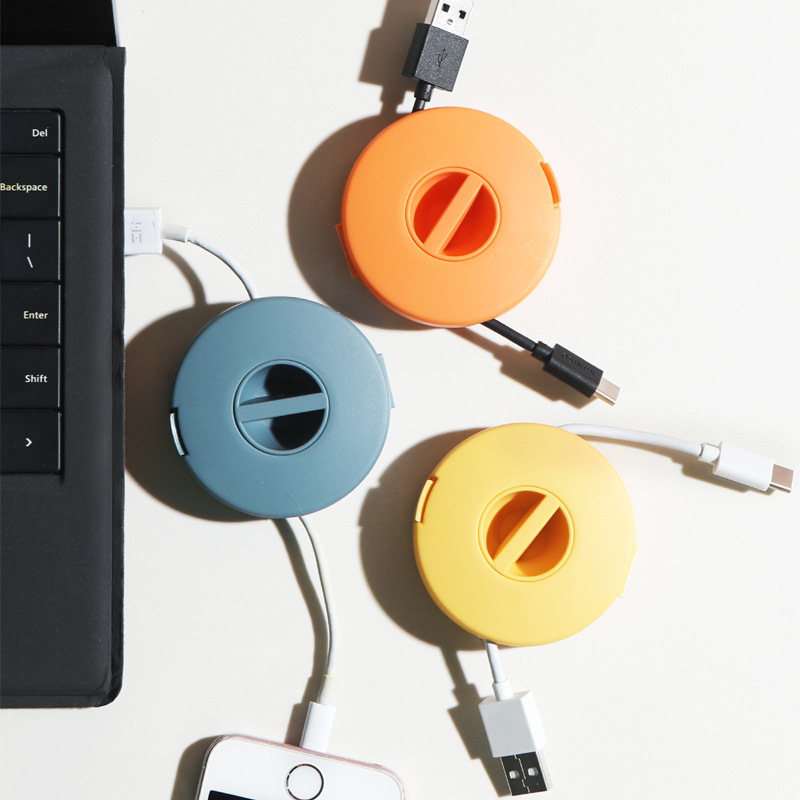 データライン収納ボックス巻き線器イヤホン充電器整理収納神器ミニ携帯巻き防止ケーブルバックル|undefined