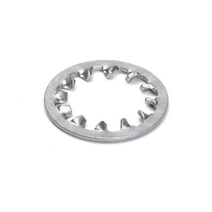 不锈钢内齿花齿锁紧垫圈 内菊花介子DIN6797J 弹簧钢多齿锁紧垫片