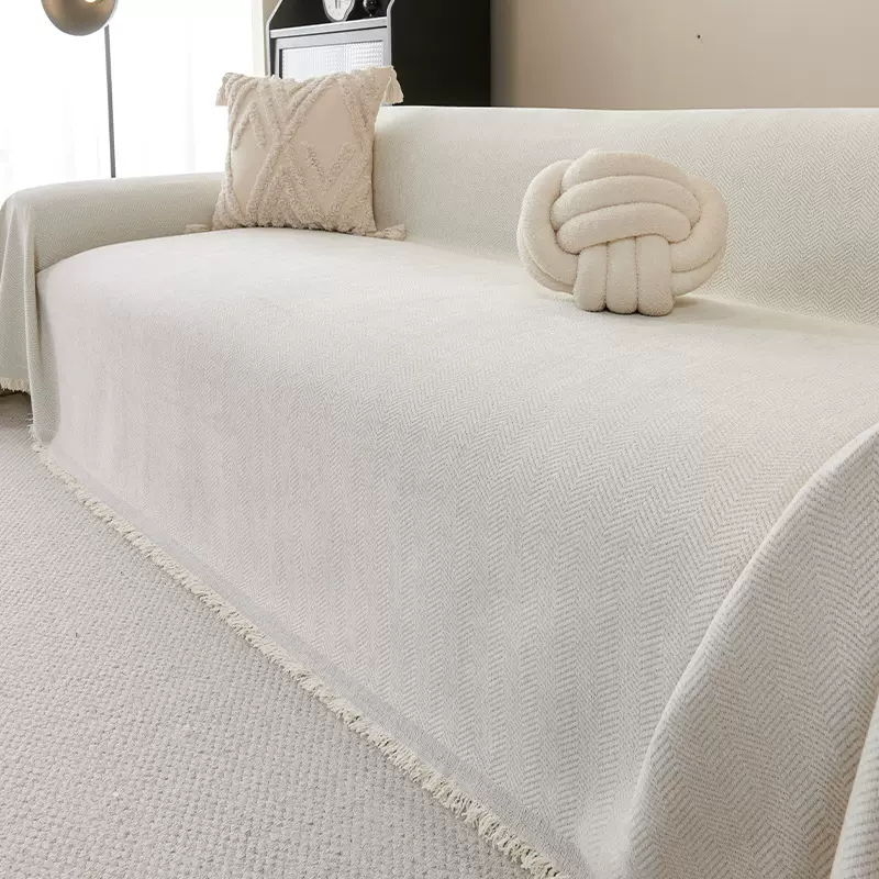 人字纹雪尼尔纯色沙发巾沙发罩套沙发垫加厚跨境沙发盖布四季通用