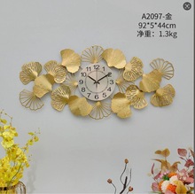 铁艺金属工艺品挂钟静音2025新品钟表墙面装饰立体挂件跨境代发