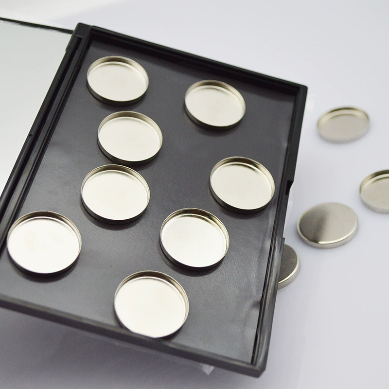 Фабрика Прямые поставки 26,5 мм конский рот Гальваническая железная пластина Макияж DIY суб-пакет тени для век круглая железная пластина