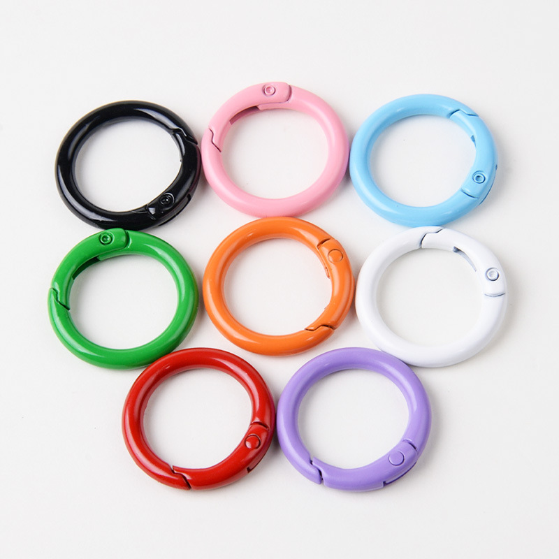Stock 23mm 5 puntos bobina de aleación de zinc color buckle abierto anillo bolsas accesorios de hardware joyería colgar