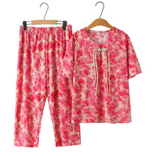 中老年女装大码连衣裙胖妈妈夏季洋气新款中长裙子宽松气质裙子