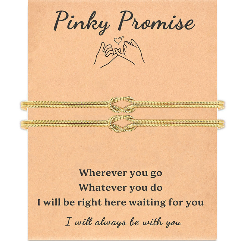 Amazon Cross-Border New Product Gold and Silver Knotted Snake Clavicle Chain Adjustable Bracelet Figure-Eight Knot Braided Bracelet