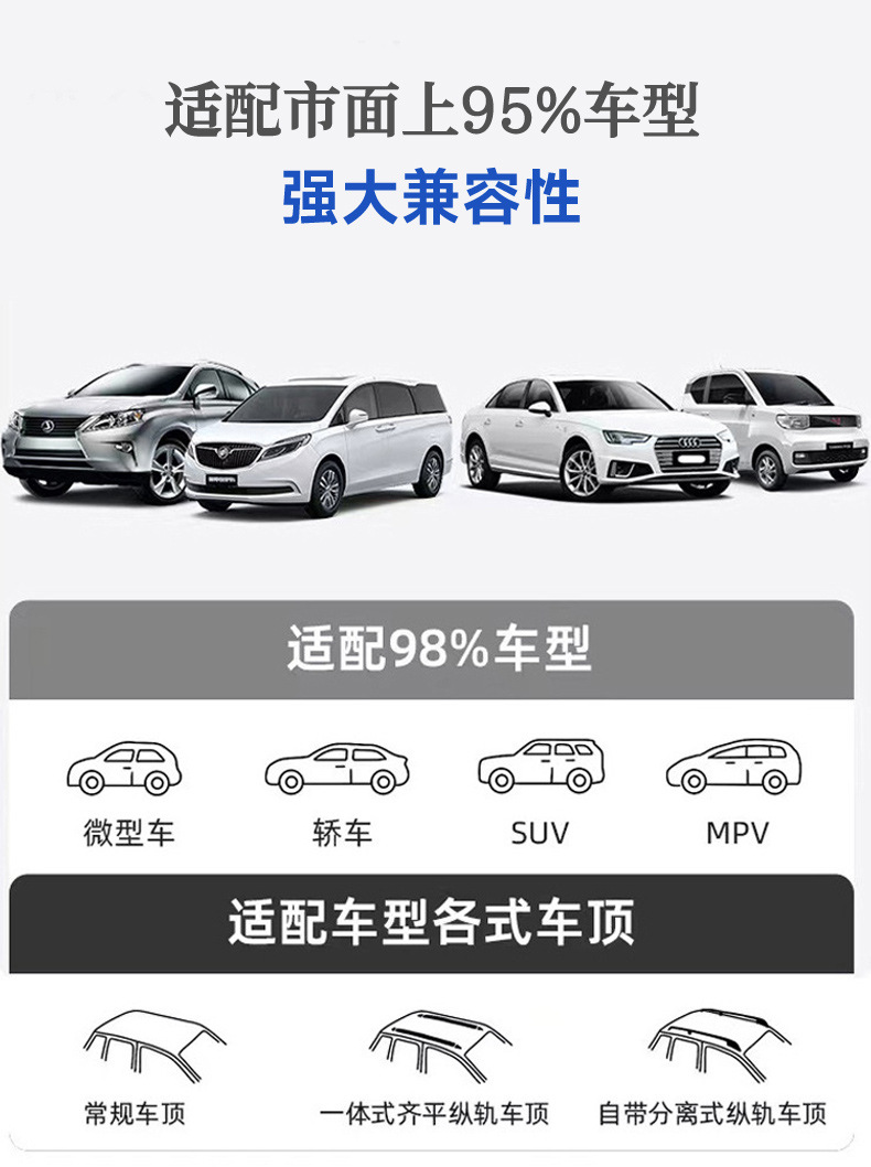 Customized luggage rack roof storage box, no-drill installation, car luggage rack, roof box, car roof luggage box