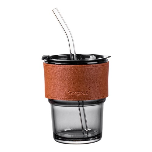 High-looking water cup, glass cup, straw cup, printed LOGO bamboo cup, store opening company gift advertising cup