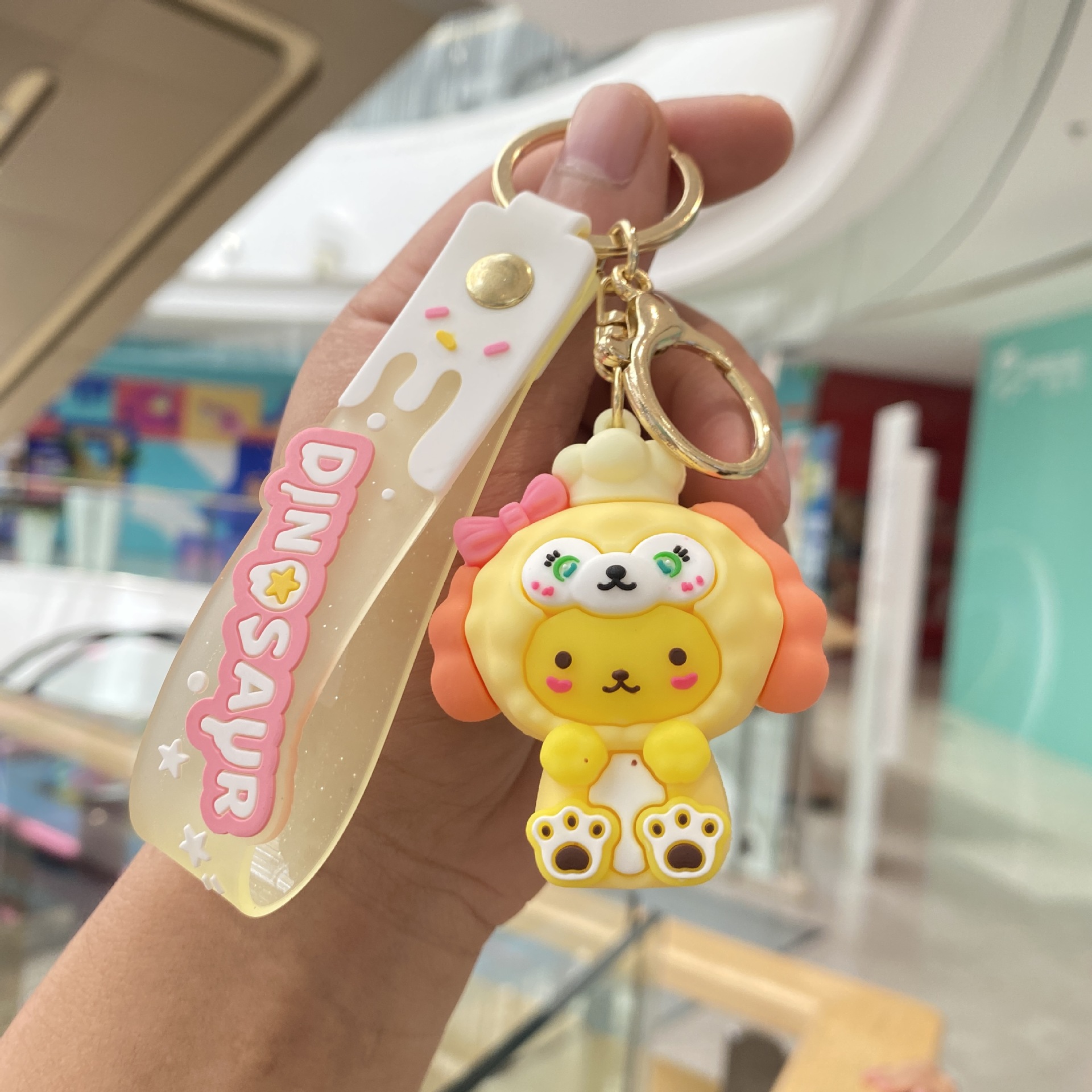 De dibujos animados de Sanrio pequeña oveja BAA COS serie llavero coche muñeca mochila colgante pequeño regalo