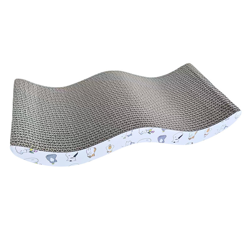Junta de agarre para gatos, placa recta de papel ondulado, placa de garra para gatos, juguetes para gatos, anti-desgaste y espesado.
