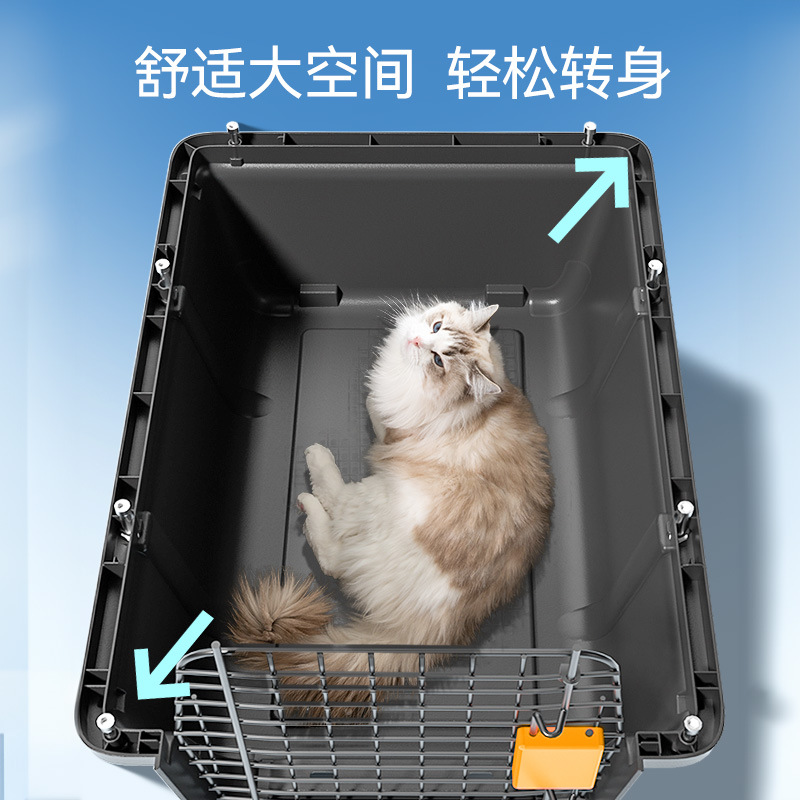 Caja de vuelo para mascotas Caja de envío para perros y gatos Gato fuera de la jaula para perros portátil para perros pequeños y medianos