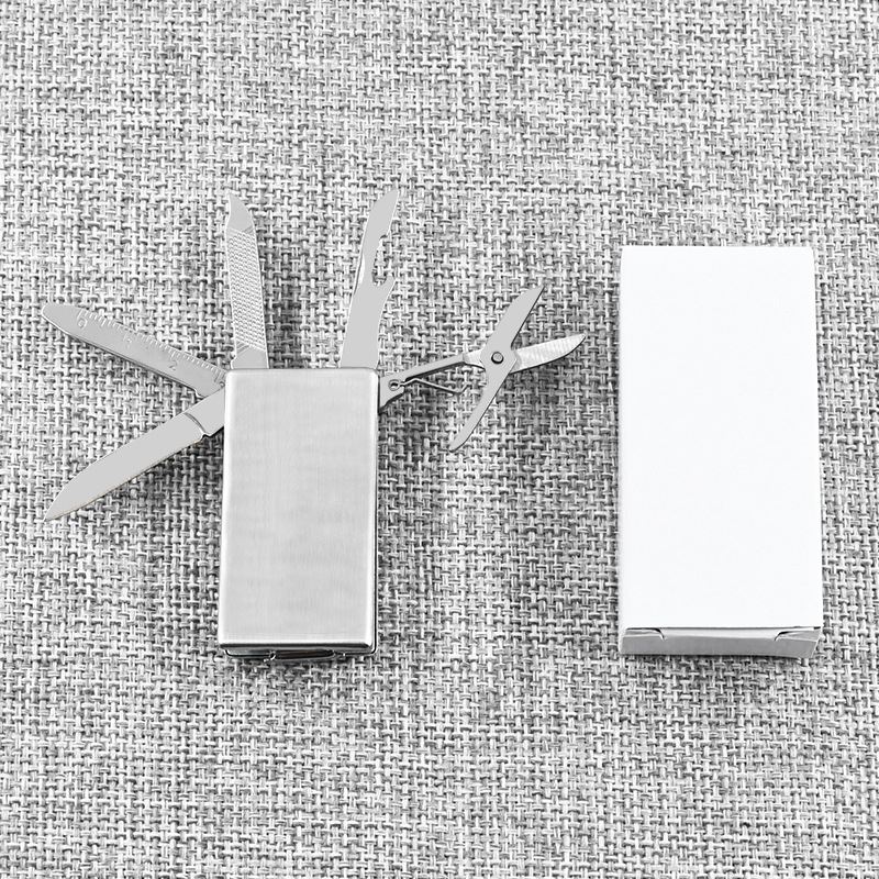 现货供应广告礼品小刀多功能小刀户外五合一折叠工具  皮带扣小刀